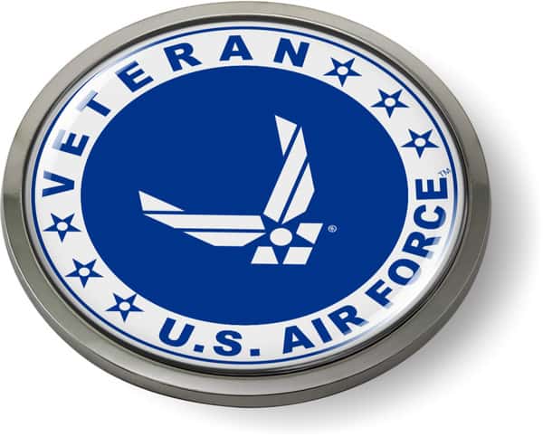 U.S. Air Force Veteran Emblem (White Wings)